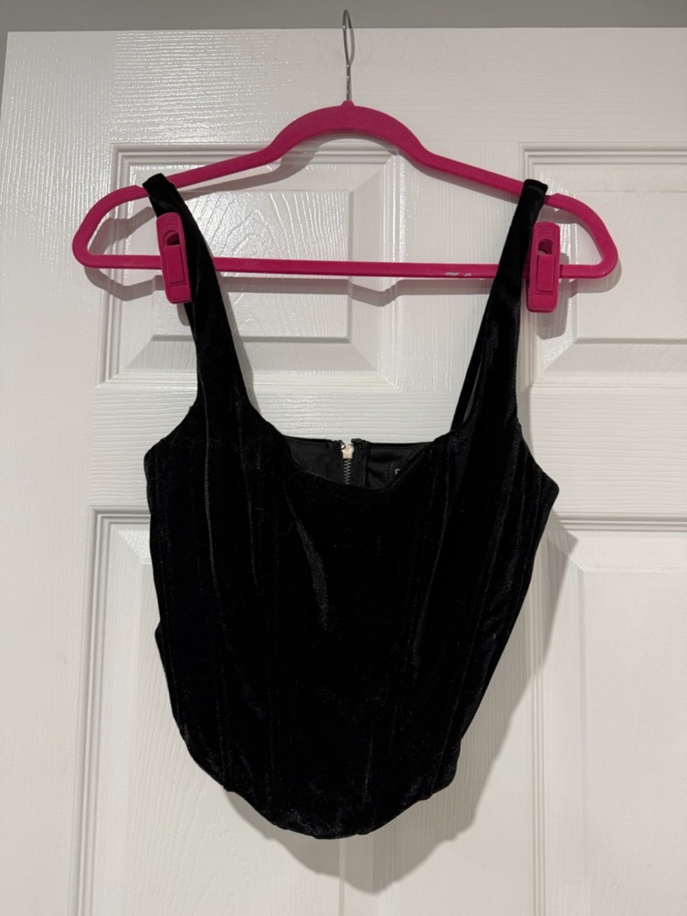 Etiquette Black Velvet Tank Top size large